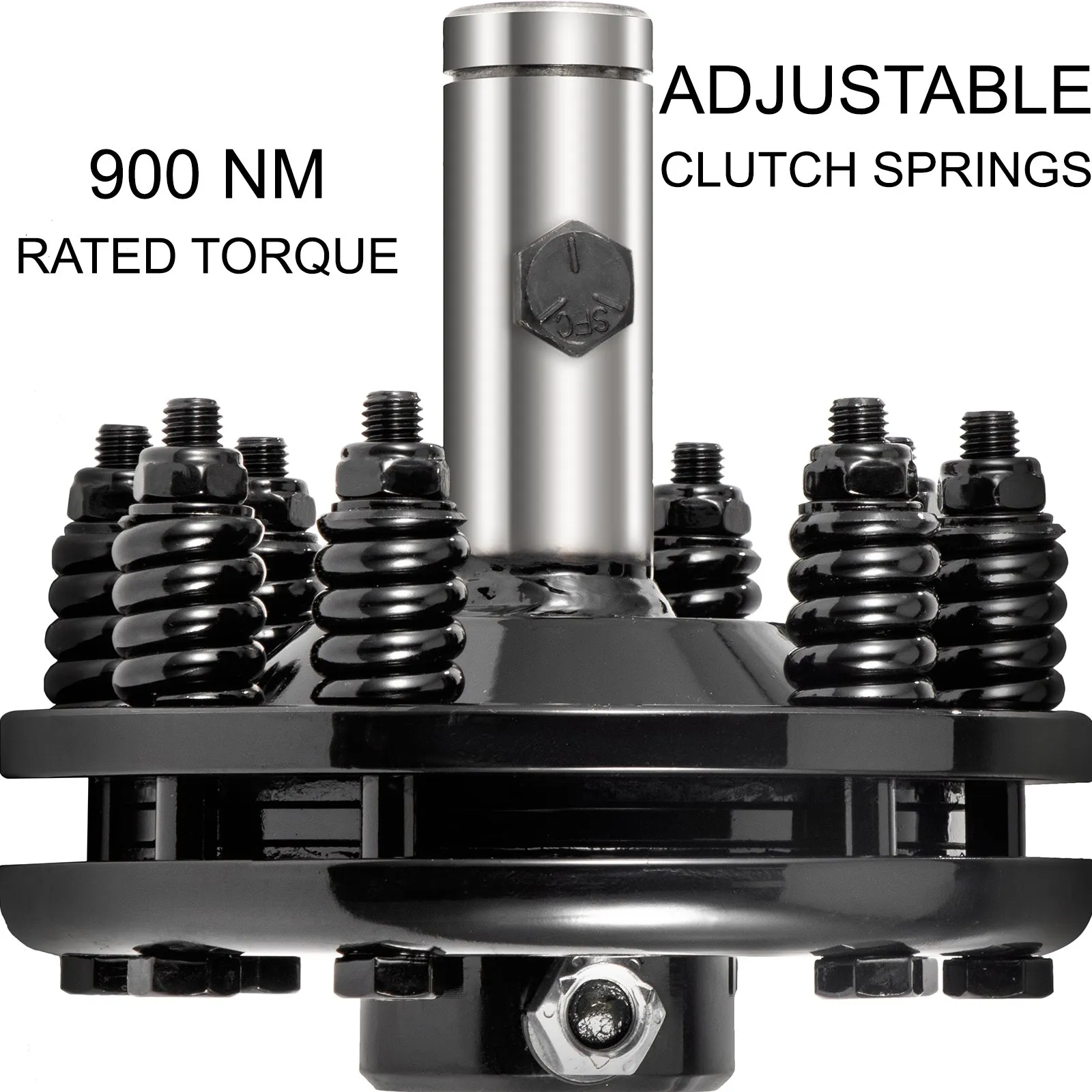 VEVOR Slip Clutch, 1 3/8\" PTO Slip Clutch, Smooth Round Ends PTO Friction Clutch, Carburized Steel Tractor Slip Clutch, Adjustable Rotary Cutter Slip Clutch, Black Brush Hog Slip Clutch for PTO Shaft