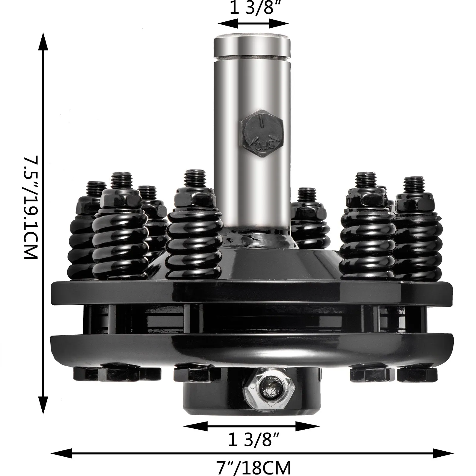 VEVOR Slip Clutch, 1 3/8\" PTO Slip Clutch, Smooth Round Ends PTO Friction Clutch, Carburized Steel Tractor Slip Clutch, Adjustable Rotary Cutter Slip Clutch, Black Brush Hog Slip Clutch for PTO Shaft