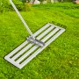 VEVOR Lawn Leveler Tool 17 x 10 in, Lawn Leveling Rake with 77 in Long Handle, Soil Leveling Tool Stainless Steel, Leveling Soil Dirt or Sand Ground Surface for Yard Garden Ground and Golf Lawn