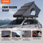 VEVOR Rooftop Tent Hard Shell 2-3 Person Waterproof for Jeep SUV Truck w/ Ladder