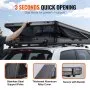 VEVOR Rooftop Tent Hard Shell, Naturnest Rooftop Tent Hardshell for 2-3 Person, Hard Shell Roof Top Tent with Telescopic Ladder Thick Mattress, Waterproof Windproof for Jeep SUV Van Pickup Truck