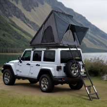 VEVOR Rooftop Tent Hard Shell 2-3 Person Waterproof for Jeep SUV Truck w/ Ladder