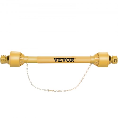 VEVOR PTO Shaft, 1-3/8" PTO Drive Shaft, 6 Spline Tractor and Implement Ends PTO Driveline Shaft, Series 1 Tractor PTO Shaft, 27"-35" Brush Hog PTO Shaft Yellow, for Finish Mower, Rotary Cutter
