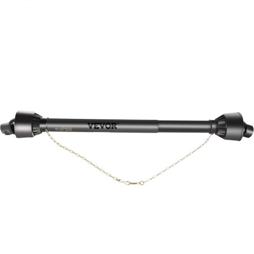 VEVOR PTO Shaft, 1-3/8" PTO Drive Shaft, 6 Spline Tractor, Round Implement Ends PTO Driveline Shaft, Series 4 Tractor PTO Shaft, 43"-61" Brush Hog PTO Shaft Black, for Finish Mower, Rotary Cutter