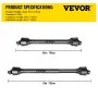 VEVOR PTO Shaft, 1-3/8\" PTO Drive Shaft, 6 Spline Tractor, Round Implement Ends PTO Driveline Shaft, Series 4 Tractor PTO Shaft, 43\"-61\" Brush Hog PTO Shaft Black, for Finish Mower, Rotary Cutter