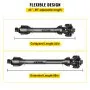 VEVOR PTO Shaft, 1-3/8” 6 Spline Tractor and Implement Ends PTO Driveline Shaft, Series 4 Tractor PTO Shaft, 43”-59” Brush Hog PTO Shaft with Slip Clutch Black, for Finish Mower, Rotary Cutter