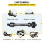 VEVOR PTO Shaft, 1-3/8” 6 Spline Tractor and Implement Ends PTO Driveline Shaft, Series 4 Tractor PTO Shaft, 43”-59” Brush Hog PTO Shaft with Slip Clutch Black, for Finish Mower, Rotary Cutter