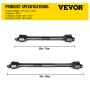 VEVOR PTO Shaft, 1-3/8" PTO Drive Shaft, 6 Spline Tractor End and Round Implement End PTO Driveline Shaft, Tractor PTO Shaft, 30"-39" Brush Hog PTO Shaft Black, for Finish Mower, Rotary Cutter