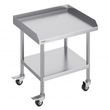 VEVOR Stainless Steel Work Table 61x71.1 cm Commercial Food Prep Table W/ 4 Casters