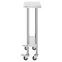 VEVOR stainless steel work table with lower shelf and lockable wheels, ideal for kitchens and workshops