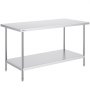 VEVOR Stainless Steel Work Prep Table Commercial Worktable Food Prep 30x60x34in
