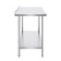 VEVOR 24 x 48 x 36 Inch Stainless Steel Work Table, Commercial Food Prep Worktable Heavy Duty Prep Worktable, Metal Work Table with Adjustable Height for Restaurant, Home and Hotel