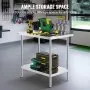 VEVOR Stainless Steel Work Table Commercial Kitchen Work Food Prep Table 24"x36"
