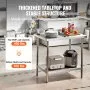 VEVOR 24 x 36 x 36 Inch Stainless Steel Work Table, Commercial Food Prep Worktable Heavy Duty Prep Worktable, Metal Work Table with Adjustable Height for Restaurant, Home and Hotel