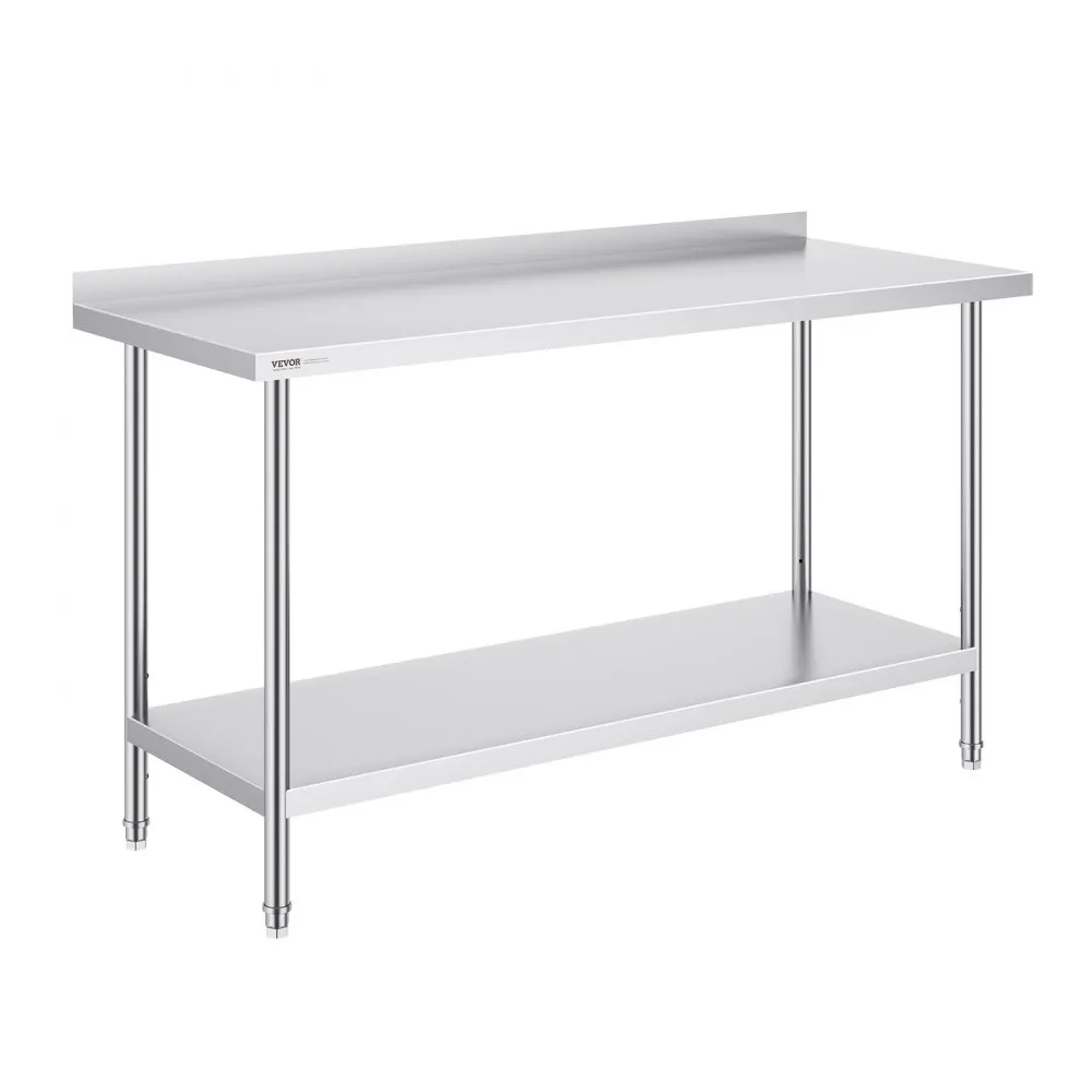 VEVOR Stainless Steel Work Table Commercial Kitchen Work Food Prep Table 24"x60"