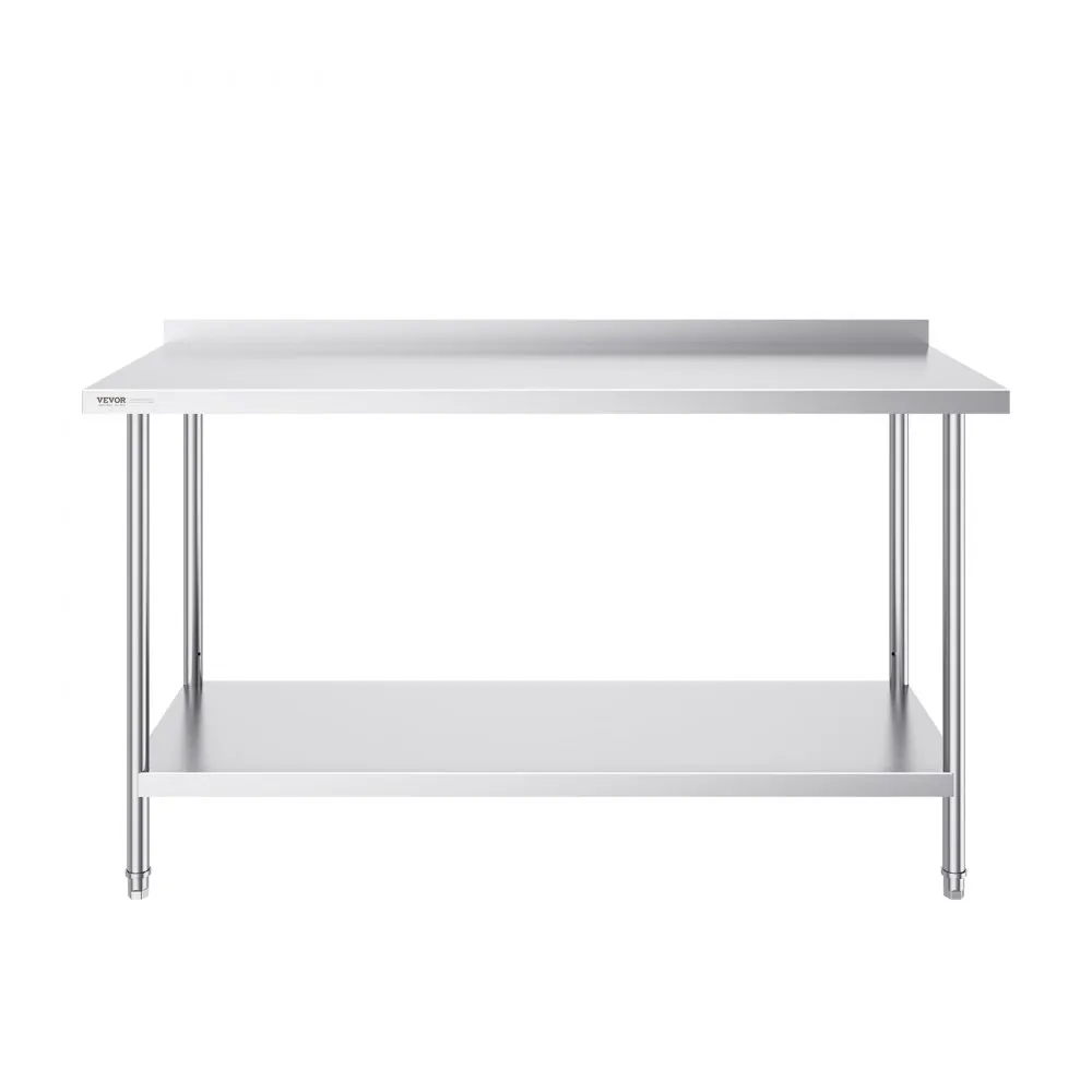 VEVOR Stainless Steel Work Table Commercial Kitchen Work Food Prep Table 24"x60"