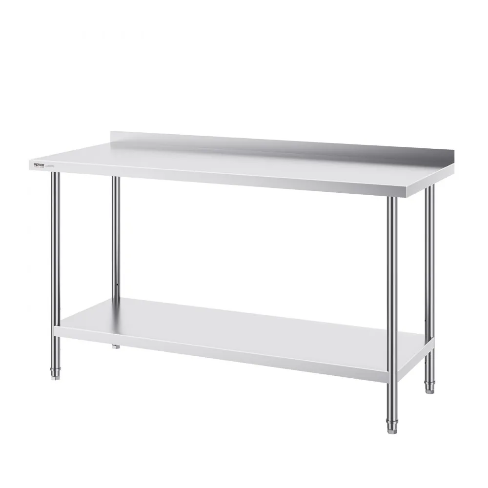 VEVOR Stainless Steel Work Table Commercial Kitchen Work Food Prep Table 24"x60"