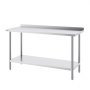 VEVOR 24 x 60 x 36 Inch Stainless Steel Work Table, Commercial Food Prep Worktable Heavy Duty Prep Worktable, Metal Work Table with Adjustable Height for Restaurant, Home and Hotel