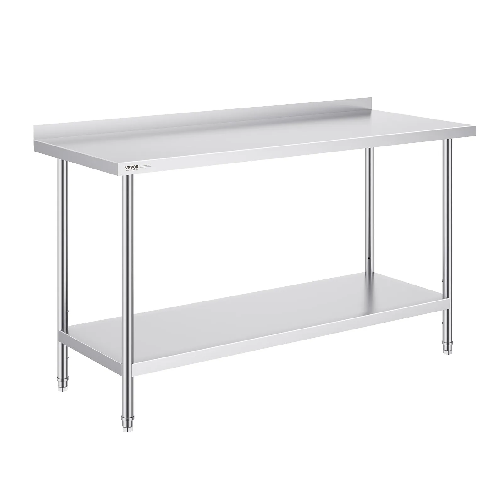 VEVOR Stainless Steel Work Table Commercial Kitchen Work Food Prep Table 24"x60"