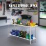 VEVOR Stainless Steel Prep Table, 24 x 72 x 34 Inch, Heavy Duty Metal Worktable with 3 Adjustable Height Levels, Commercial Workstation for Kitchen Garage Restaurant Backyard