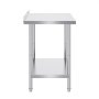 VEVOR 24 x 30 x 36 Inch Stainless Steel Work Table, Commercial Food Prep Worktable Heavy Duty Prep Worktable, Metal Work Table with Adjustable Height for Restaurant, Home and Hotel