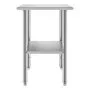 VEVOR Stainless Steel Work Table, 61x152 cm Food Prep Table, Commercial Kitchen Workstation with Adjustable Undershelf, Metal Heavy Duty Utility Worktable, for Restaurant Home Hotel Garage Outdoor