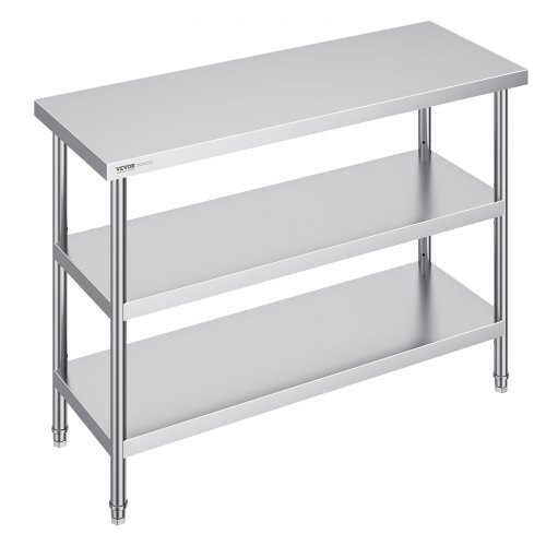 VEVOR Stainless Steel Food Prep Table Commercial Kitchen Work Table 18"x48"