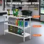 VEVOR Stainless Steel Food Prep Table Commercial Kitchen Work Table 45.7x121.9 cm