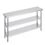 VEVOR Stainless Steel Food Prep Table Commercial Kitchen Work Table 35.6x152.4 cm