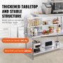 VEVOR Double Overshelf Stainless Steel Overshelf 2-Tier 12"x72" for Prep Table