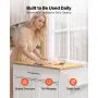 VEVOR Kitchen Island Cart with Storage, 31.3 in Wide Mobile Rolling Storage Island on Swivel Wheels, with Drawer, Storage Cabinet, Spice/Towel Rack,  Table for Home Dining Room, White