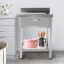 VEVOR Stainless Steel Prep Table 24 x 24 in Stainless Steel Table with Drawer Kitchen Table with Undershelf and Backsplash Kitchen Island 440 Lbs Load Capacity for Restaurant, Home and Hotel