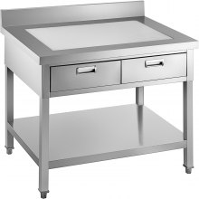 VEVOR Commercial Worktable Workstation Commercial Food Prep Worktable 24 x 36 In