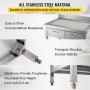 VEVOR Stainless Steel Kitchen Benches Work Bench Food Prep Table 610x1067mm Home