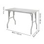 VEVOR Commercial Worktable Workstation 121.9x61 cm Folding Commercial Prep Table, Heavy-duty Stainless Steel Folding Table with 299.8 kg Load, Kitchen Work Table, Silver Stainless Steel Kitchen Island