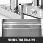 VEVOR Stainless Steel Work Table 36 x 30 x 34 Inch, 700 LBS Load Capacity with 4 Wheels, 3 Adjustable Height Levels, Heavy Duty Food Prep Worktable for Commercial Kitchen Restaurant, Silver