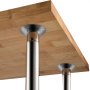 VEVOR Maple Top Work Table, Stainless Steel Kitchen Prep Table Wood, 36 x 30 Inches Metal Kitchen Table with Lower Shelf and Feet Stainless Steel Table for Prep & Work Outdoor Prep Table for Kitchen