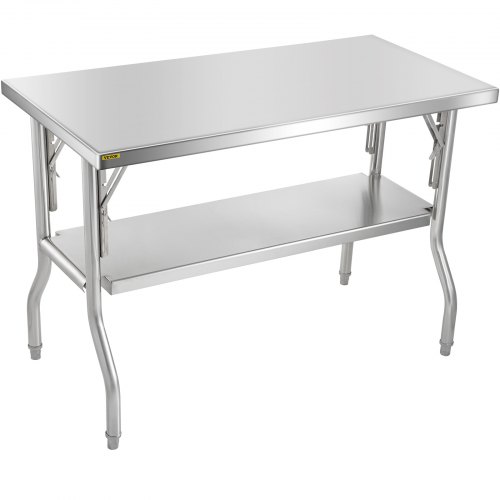 VEVOR Commercial Worktable Workstation Folding Commercial Prep Table 1220x610 mm