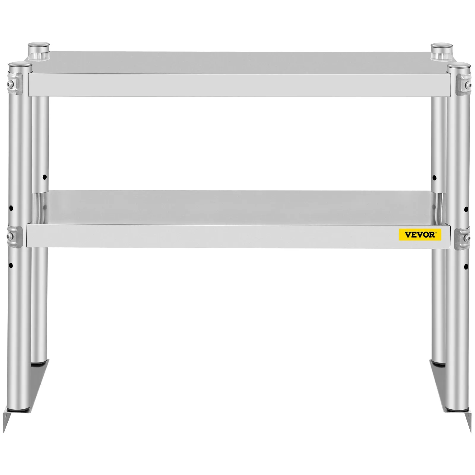 VEVOR double overshelf, stainless steel kitchen shelf with two levels.