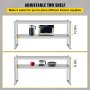 VEVOR Double Overshelf Stainless Steel Overshelf 1220mmx300mm Kitchen Table
