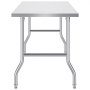 Mesa de preparación comercial plegable VEVOR, estación de trabajo comercial de 48 x 30 pulgadas, mesa plegable de acero inoxidable resistente con capacidad de carga de 300 lb, mesa de trabajo de cocina, para el hogar, cocina, restaurante, garaje