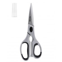 Kitchen Scissors Stainless Steel Kitchen Shears Protective Sheath Grey