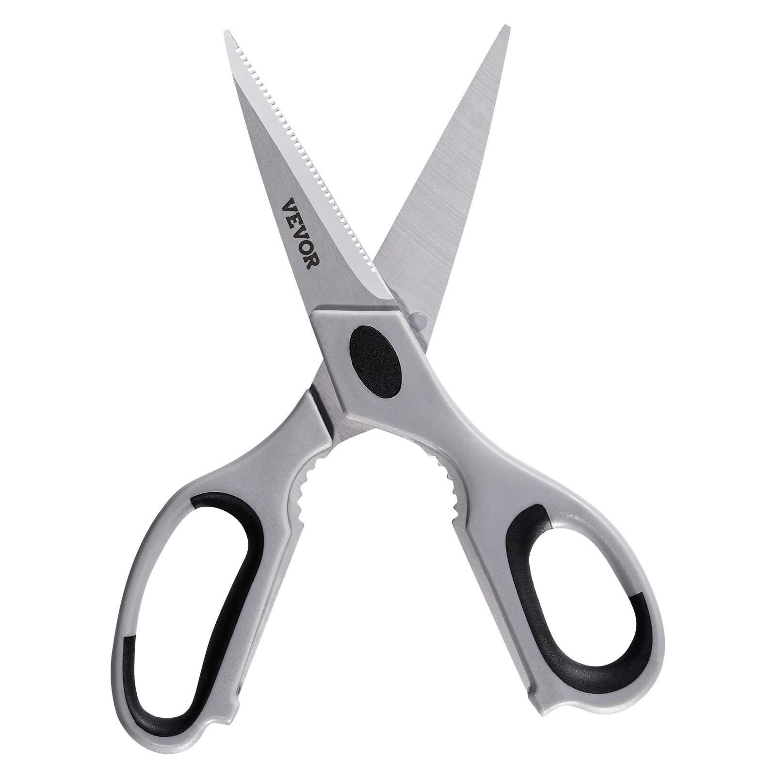 VEVOR Kitchen Scissors, Durable Stainless Steel Kitchen Shears with Protective Sheath, Heavy Duty Cooking Shears Soft Grip Comfort Handle, Kitchen Utensil for Cutting Meat, Food, Fish, Poultry, Grey