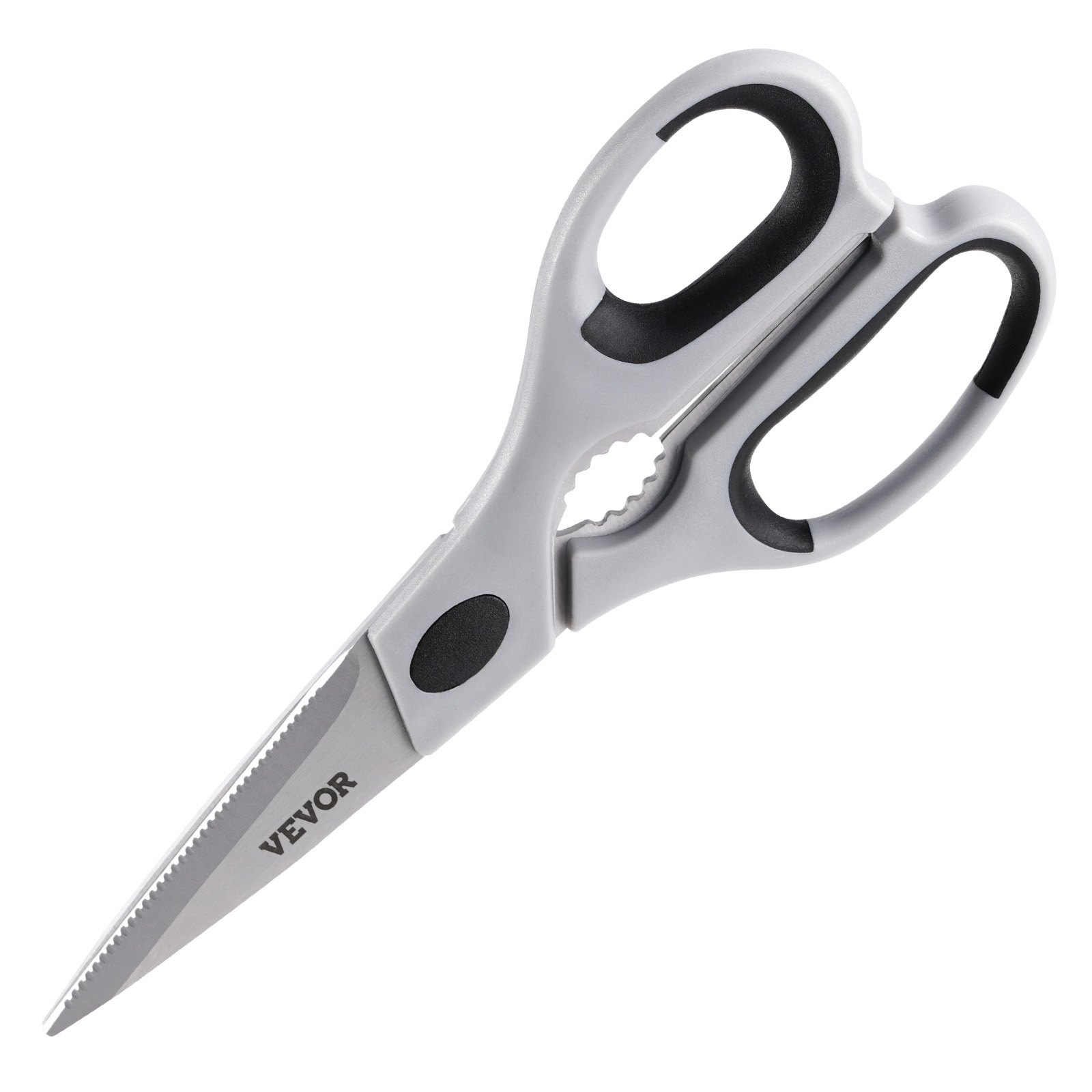 VEVOR Kitchen Scissors, Durable Stainless Steel Kitchen Shears with Protective Sheath, Heavy Duty Cooking Shears Soft Grip Comfort Handle, Kitchen Utensil for Cutting Meat, Food, Fish, Poultry, Grey