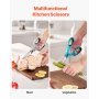 Kitchen Scissors 2 Pack Stainless Steel Kitchen Cooking Shears Cyan+Grey