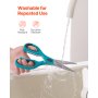 Kitchen Scissors 2 Pack Stainless Steel Kitchen Cooking Shears Cyan+Grey