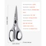 VEVOR Kitchen Scissors, 2 Pack Durable Stainless Steel Kitchen Shears with Sheaths, Heavy Duty Cooking Shears with Soft Grip Comfort Handle, Kitchen Utensil for Cutting Meat, Fish, Poultry, Cyan+Grey