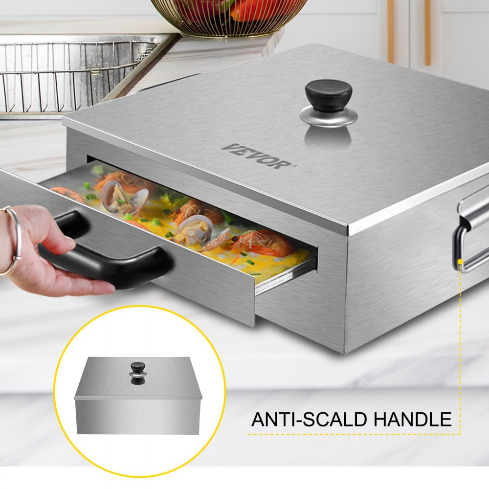 VEVOR Rice Roll Steamer Stainless Steel Steaming Food Cook Restaurant Kitchen