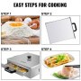 Vevor Uk Stainless Steel Rice Noodle Roll Steamer Kitchen Vermicelli Slow Cooker