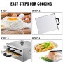 Vevor 2-layer Rice Noodle Roll Steamer Cooker Steaming Drawer Stainless Steel